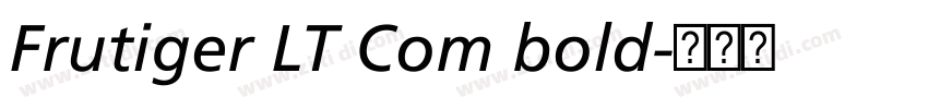 Frutiger LT Com bold字体转换